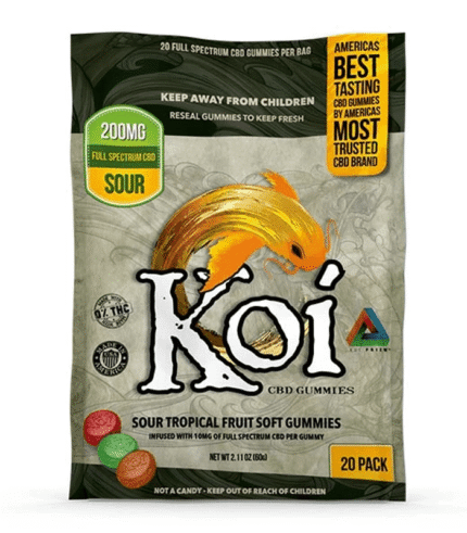 KOI Gummies FS – Sour Tropical Fruit (20 Pcs/Pack) – 200MG